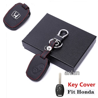 【Ready Stock】เคสหนังกุญแจรีโมทรถยนต์ honda city/civic/jazz/brio 2 ปุ่ม