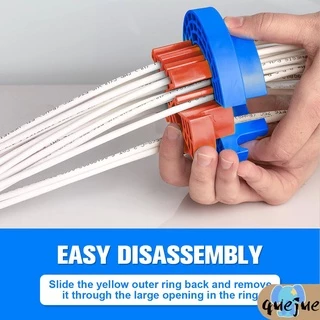 เครื่องมือหวีสายเคเบิลพลาสติกทนทานชุดสายไฟสีสันสดใส Dresser Cable Management Organization Kit