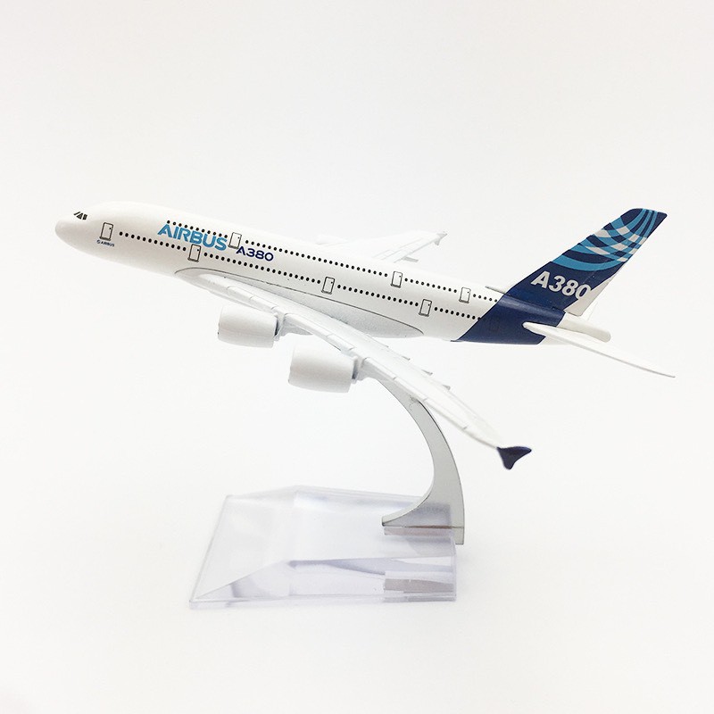[16cm] โมเดลเครื่องบินต้นแบบ prototype A380 (Aircraft Metal Model) วัสดุทำจากเหล็ก  พร้อมฐาน ของเล่น ของสะสม