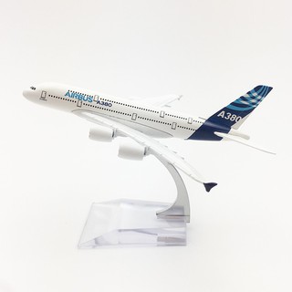 [16cm] โมเดลเครื่องบินต้นแบบ prototype A380 (Aircraft Metal Model) วัสดุทำจากเหล็ก มีล้อ พร้อมฐาน ของเล่น ของสะสม