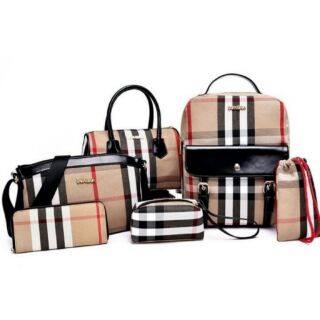 กระเป๋าสะพายแบบsetรุ่นเป้ Burberry 6 ชิ้น 3 สีค่ะ