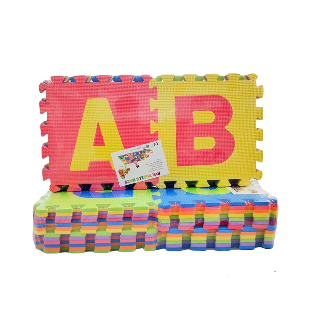 แผ่นรองคลาน แบบจิ๊กซอว์ ลาย ABC (1 set มี 26 แผ่น) EVA แผ่นรองคลานจิ๊กซอว์ กันกระแทก ขนาด 30x30cm ขอ