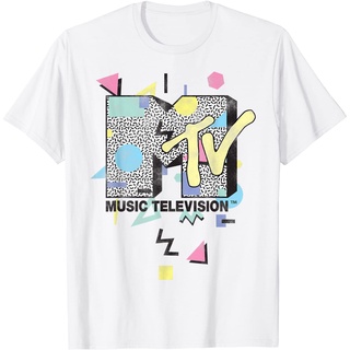 เสื้อยืด พิมพ์ลายกราฟฟิคโลโก้ Mtv สไตล์เรโทร สําหรับผู้ใหญ่S-5XL