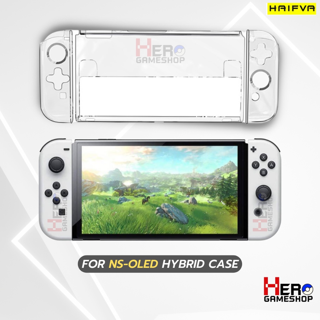 (HAIFVA) เคสใส เสียบ Dock ได้ Nintendo Switch OLED แท้  บางและเบาที่สุด นินเทนโด้สวิช TPU Hybrid Joy Con นิ่ม+เคสแข็ง