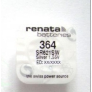 ถ่านกระดุม Renata 364, SR621SW 1.55V จำนวน1ก้อน ของใหม่ ของแท้