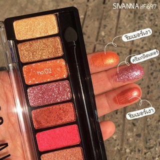 Sivanna Colors Luxury Velvet Eyeshadow HF697 อายแชโดว์เนื้อครีม สิวันนา อายแชโดว์พาเลท พาเลทแต่งตา 10 สี**ของแท้