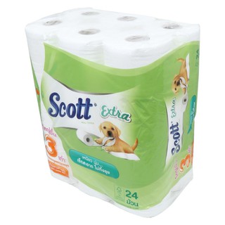 กระดาษชำระ ทิชชู่เปียก กระดาษชำระ SCOTT EXTRA SP JUMBO ROLL แพ็ก 24 ชิ้น อุปกรณ์ทำความสะอาด ของใช้ภายในบ้าน TOILET PAPER