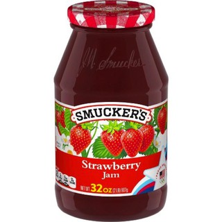 ﻿SMUCKERS Strawberry Jam 32oz. (907g.) สมักเกอร์ แยม สตรอเบอร์รี่ ทาขนมปัง (ขนาดใหญ่สุดคุ้ม)