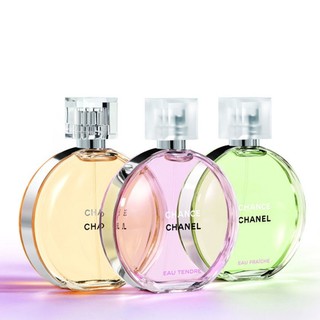 ❤️ 1แถม1 ❤️"น้ำหอมแท้" น้ำหอม Chanel Chance Series Eau Tendre Chanel perfume EDT 7.5ml. ขนาดพกพา  แถมน้ำหอมจิ๋ว 2ml.