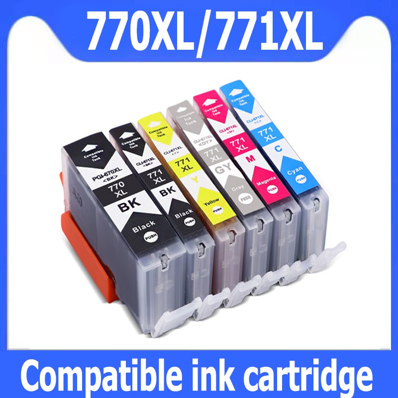 Canon PGI 770 CLI 771 หมึก PGI 770XL CLI 771XL สีดำ PGI770XL CLI771XL ตลับหมึกสำหรับ Pixma MG6870 MG5770 MG7770 MG7770