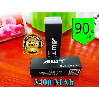 ถ่านชาร์จ AWT 18650 3400 MAh (สีดำ) 1 ก้อน