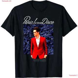 เสื้อยืดผ้าฝ้ายพิมพ์ลายขายดีPanic! At The Disco - Blue Wall T-Shirt T-Shirt ตื่นตกใจ! ที่ดิสโก้ วงร็อค เสื้อพิมพ์ลาย เสื