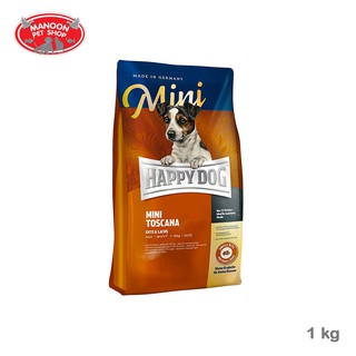 [MANOON] HAPPY DOG Mini Toscana 1kg อาหารสุนัขสูตรเนื้อเป็ดและปลาแซลมอน