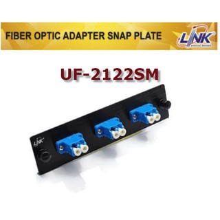 Link UF-2122SM Fiber Optic 3 LC Duplex Snap-In Adapter Plate (SM)