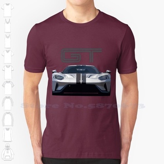 T-shirt  เสื้อยืดคาร์บอนไฟเบอร์ พิมพ์ลายโลโก้รถยนต์ Ford Gt Supercar สีดํา สีขาว สําหรับผู้หญิง Gt40 Gt V8 Gt40S-5XL