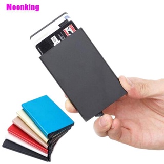[Moonking] กระเป๋าสตางค์อลูมิเนียมกันน้ําสําหรับใส่บัตรเครดิต