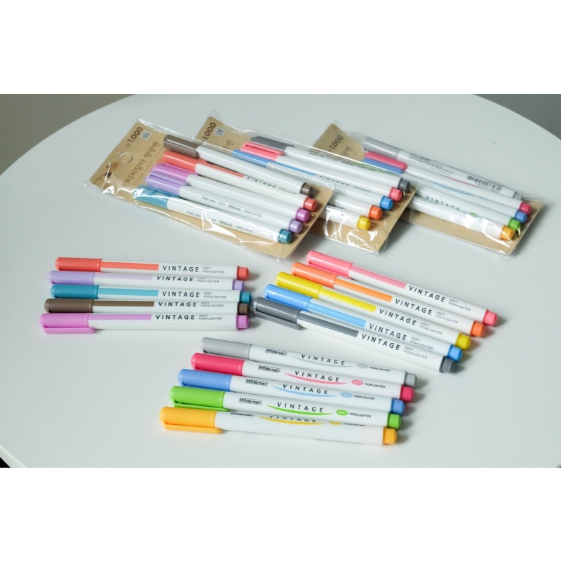 [พร้อมส่ง]ปากกาไฮไลท์ Daiso เกาหลี 15 สี