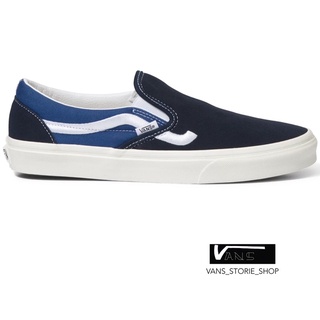 VANS SLIP ON SIDESTRIPE NAVY SNEAKERS สินค้ามีประกันแท้