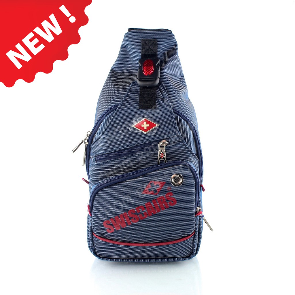 Chom888shop SwissAirs  กระเป๋าสะพายหน้า/หลัง รุ่นKS-311/14/NavyBlue ของแท้ 100% (Warranty leafletถูก