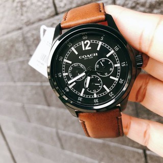 (สด-ผ่อน)🎗แท้100% Coach Analog Casual Barrow Brown Mens ⌚