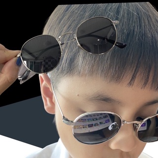 METAL SUNGLASS #แว่นตากันแดดเด็ก กรอบเงินเลนส์ดำ #แว่นกันแดดเด็ก #แว่นตาเด็ก kinchobabyshop