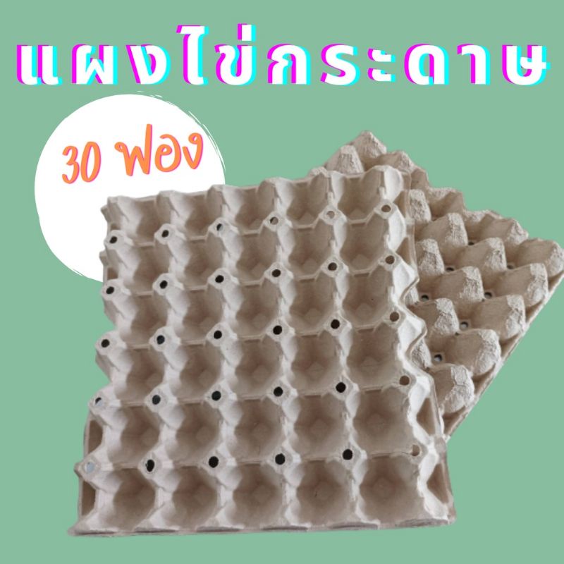 แผงไข่กระดาษรีไซเคิล 30ฟอง แผงละ 2บาท