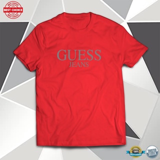 [100% Cotton] [พร้อมส่ง] เสื้อยืดแขนสั้น ผ้าฝ้ายแท้ พิมพ์ลายข้อความ GUESS สีเทา สําหรับผู้ชาย