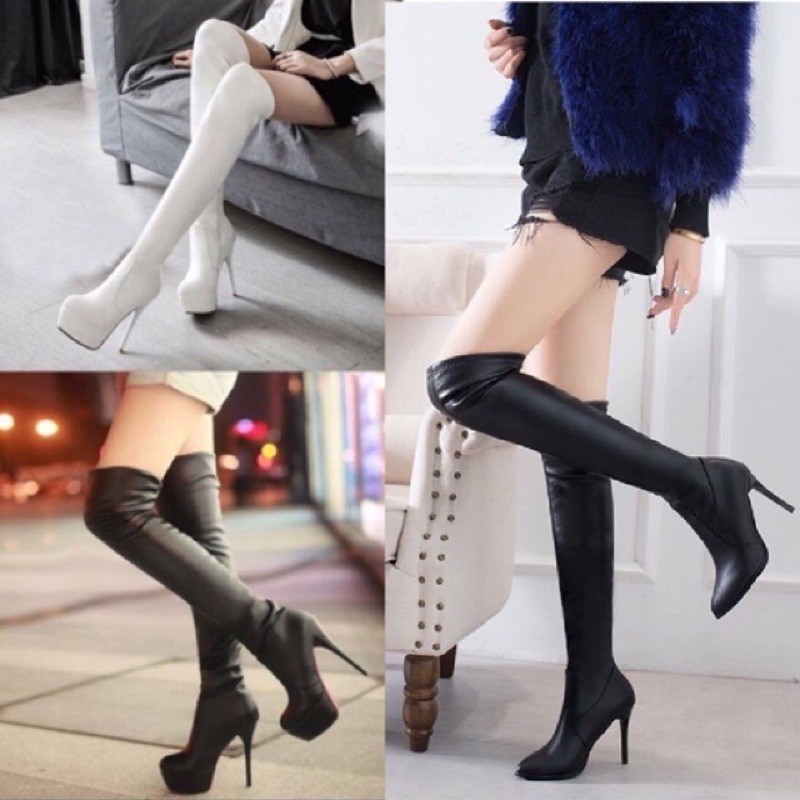 พร้อมส่ง❗️รองเท้าบูทหนังแบบยาว ++เพิ่มไซต์++