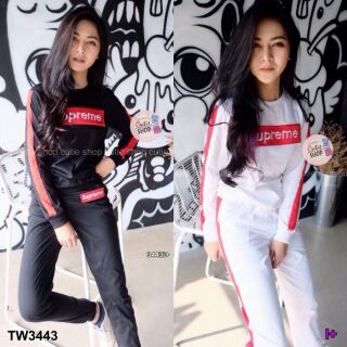 ส่งฟรี!  เซต 2 ชิ้น เสื้อแขนยาว + กางเกงขาจั๊ม สไตล์เกาหลี