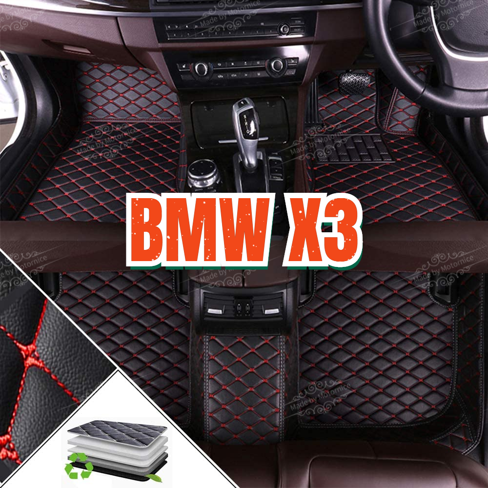 (พร้อมส่ง) พรมปูพื้นรถยนต์ และหนัง PU 6D สําหรับ BMW X3 E83 F25 G01