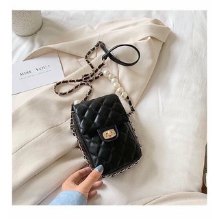 mini crossbody bag กระเป๋าครอสบอดี้ แต่งมุก พร้อมส่งจากไทย