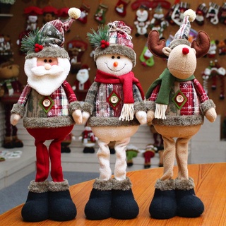 Christmas Tree Decor New Year Ornament Reindeer Snowman Santa Claus Standing Doll Home Decoration