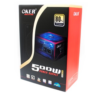 OKER Power Supply 500W PS-680G รองรับการใช้งานซีพียู Intel Core 2 Duo และ AMD Phenom