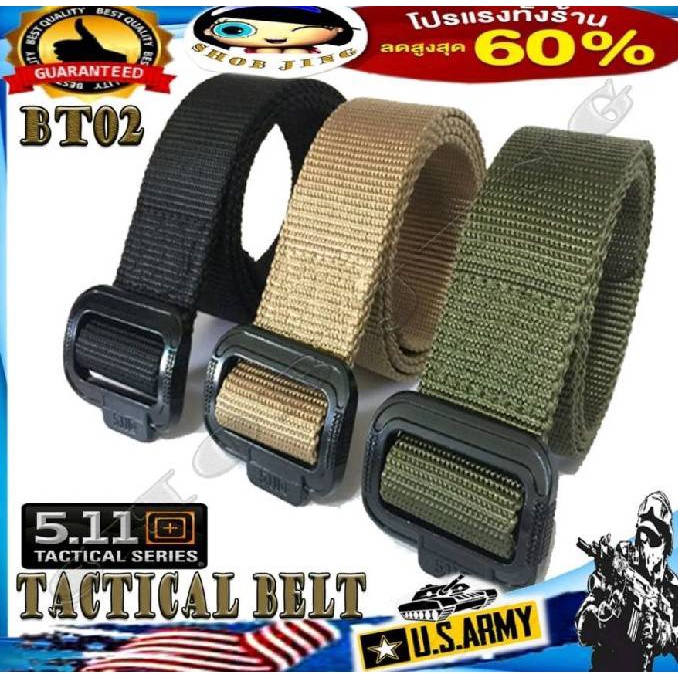 Tactical belt 5.11เข็มขัดยุทธวิธี เข็มขัดทหาร หัวอลูมิเนียม/หัวPPอย่างดีทนทาน สายไนล่อนอย่างดี