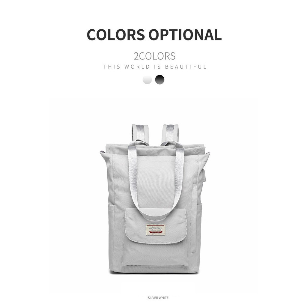 Leacat กระเป๋าเป้สะพายหลัง ผ้าแคนวาส ผ้าออกซ์ฟอร์ด กันน้ํา ใส่แล็ปท็อปได้ แฟชั่นเกาหลี ขนาด 13 13.3 14 15.6 นิ้ว สําหรับผู้หญิง - รูปที่ 4