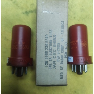 RCA. 5693/6SJ7  CRC​ JAN.หลอดเหล็กแดงแรงฤทธิ์ คู่ขวัญ 300B NOS/NIB. ของใหม่ไม่เคยใช้งาน​เก่าเก็บ​ผลิตอเมริกา ราคาต่อหลอด