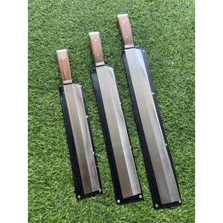 มีดเลสหัวตัวขนาด 12” 15”18“และ 20นิ้ว พร้อมซองหนัง ใบมีดทำจากแสตนเลสแท้ใบมีดคมทนแข็งแรง