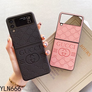 เคสโทรศัพท์มือถือหนัง PU ฝาพับ กันกระแทก สไตล์คลาสสิก สําหรับ Samsung Galaxy Z Flip 4 3 Z Flip 1 2 Flip3 5G