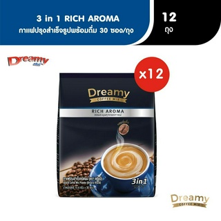 Dreamy(ดรีมมี่) Coffee Mix 3in1 Rich Aroma ดรีมมี่ กาแฟปรุงสำเร็จพร้อมดื่ม ขนาด 19.4 กรัม x 30 ซอง (12 ถุง)