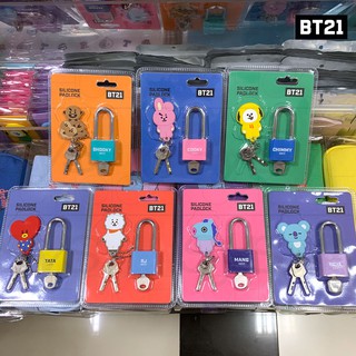 แม่กุญแจซิลิโคนลาย BTS BT21 Official 30x68 มม. By Kumhong Fancy