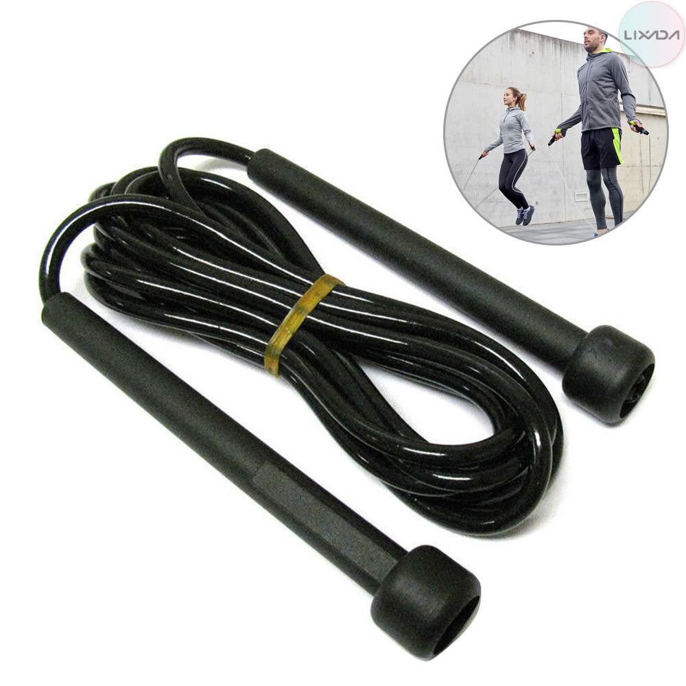 Black 2.7m Plastics Adjustable Handle Speed Skipping Jump Rope Boxing ...