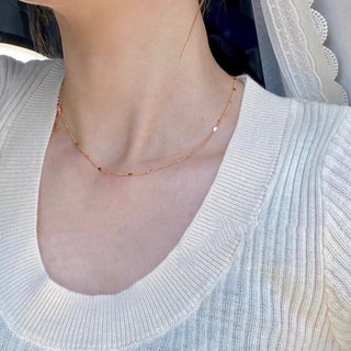 seadada สร้อยคอเกาหลี มินิมอล สร้อยคอโซ่ 14k heart element Minimal necklacea