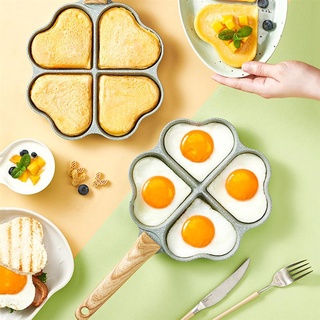 ✷1Pc Non-Stick Frying Pan Egg Frying Pan Home Breakfast Cooking Pan 4-Hole Heart-Shaped Omelet Pan Non-Stick Pan (Assort