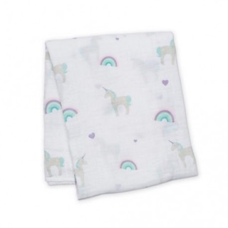 Lulujo ผ้าอ้อมมัสลินคอตตอน Cotton Muslin Swaddle - Unicorn