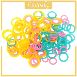 [LOVOSKI] 120pcs Small Large Knitting Markers Rings Smooth Crochet Stitch Marker Rings