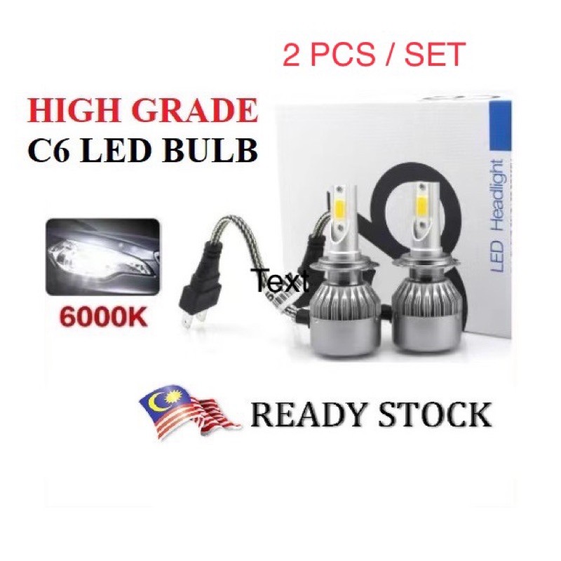C6 LED ไฟหน้า LED H1 H3 H4 H7 H8 H11 9005 HB3 9003 ไฟหน้า LED หลอดไฟ LED LED ไฟหน้า 36W HID LAMPU LE