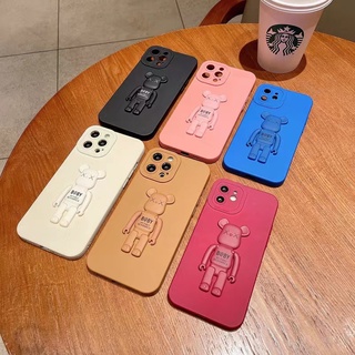 เคส for iphone 12 13 12 pro 13 pro 12 pro max 13 pro max 12 mini 13 mini เคสนิ่มใส่โทรศัพท์มือถือลายหมีมีความรุนแรง