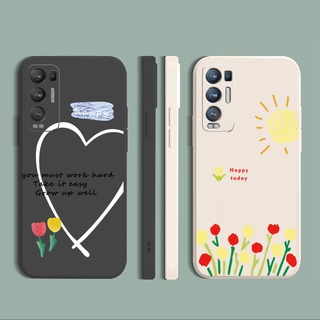 เคสซิลิโคนนิ่ม ขอบตรง ลาย Happy Today สําหรับ OPPO Reno6 Z 5G Reno 5 Pro 4 4G 3 Reno2 Z F