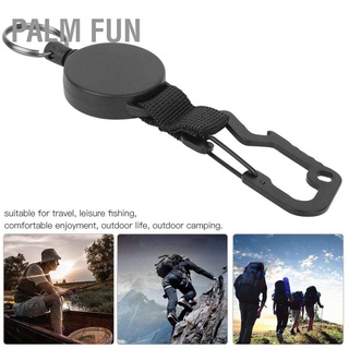 Palm Fun Retractable Key Chain Stainless Steel Wire Fishing Anti‑lost High Elasticity Webbing