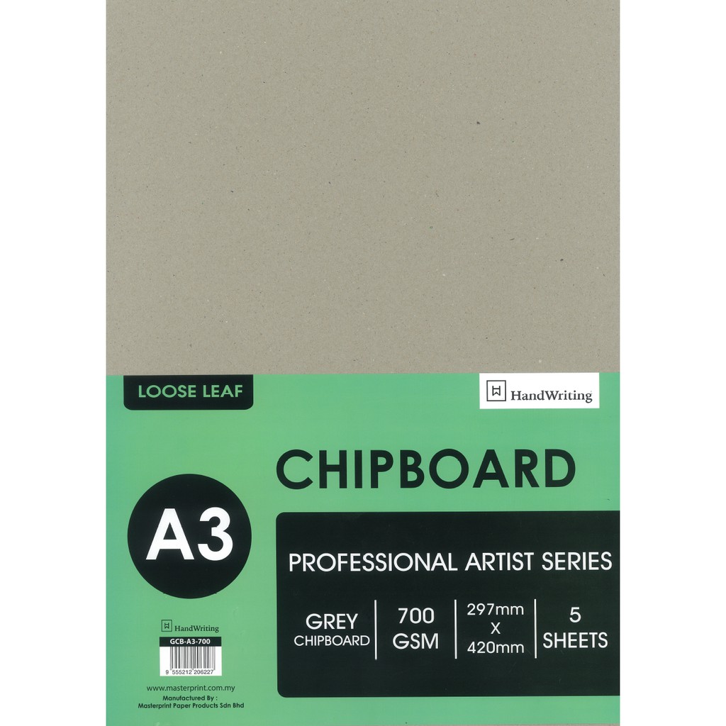 Masterprint A3 Grey Chipboard 700gsm 5s/pkt - GCB-A3-700